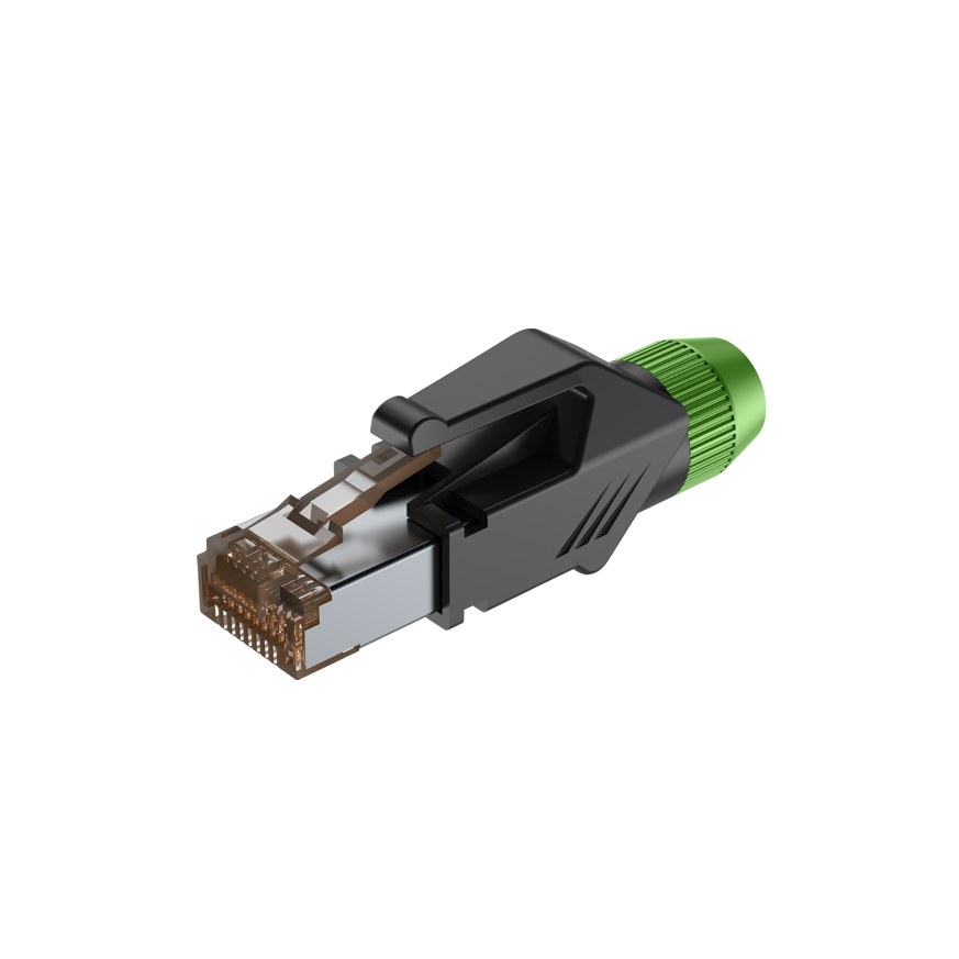 Wtyk typu RJ45 z osłoną Roxtone RJ45C5E-PH-GN