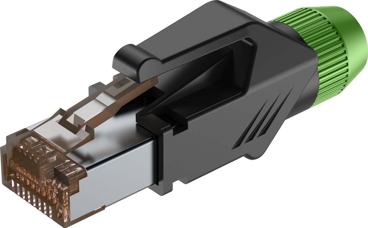 Wtyk typu RJ45 z osłoną Roxtone RJ45C5E-PH-GN