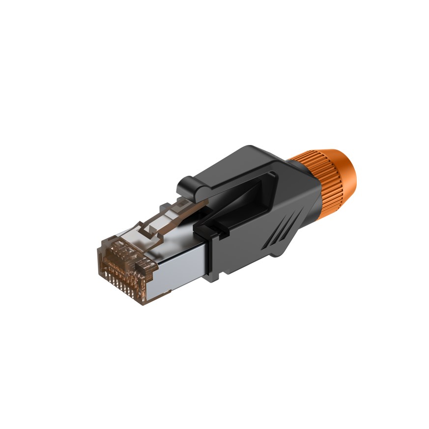 Wtyk typu RJ45 z osłoną Roxtone RJ45C5E-PH-OG