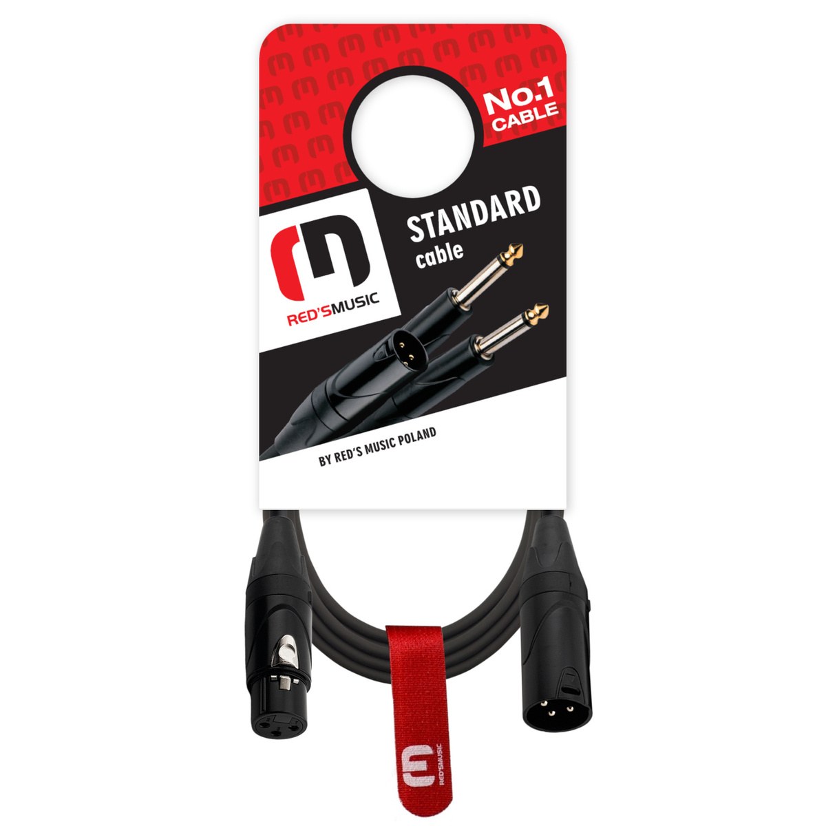 Kabel DMX REDS MUSIC XLR M - XLR F DX0105BX - 0,5m