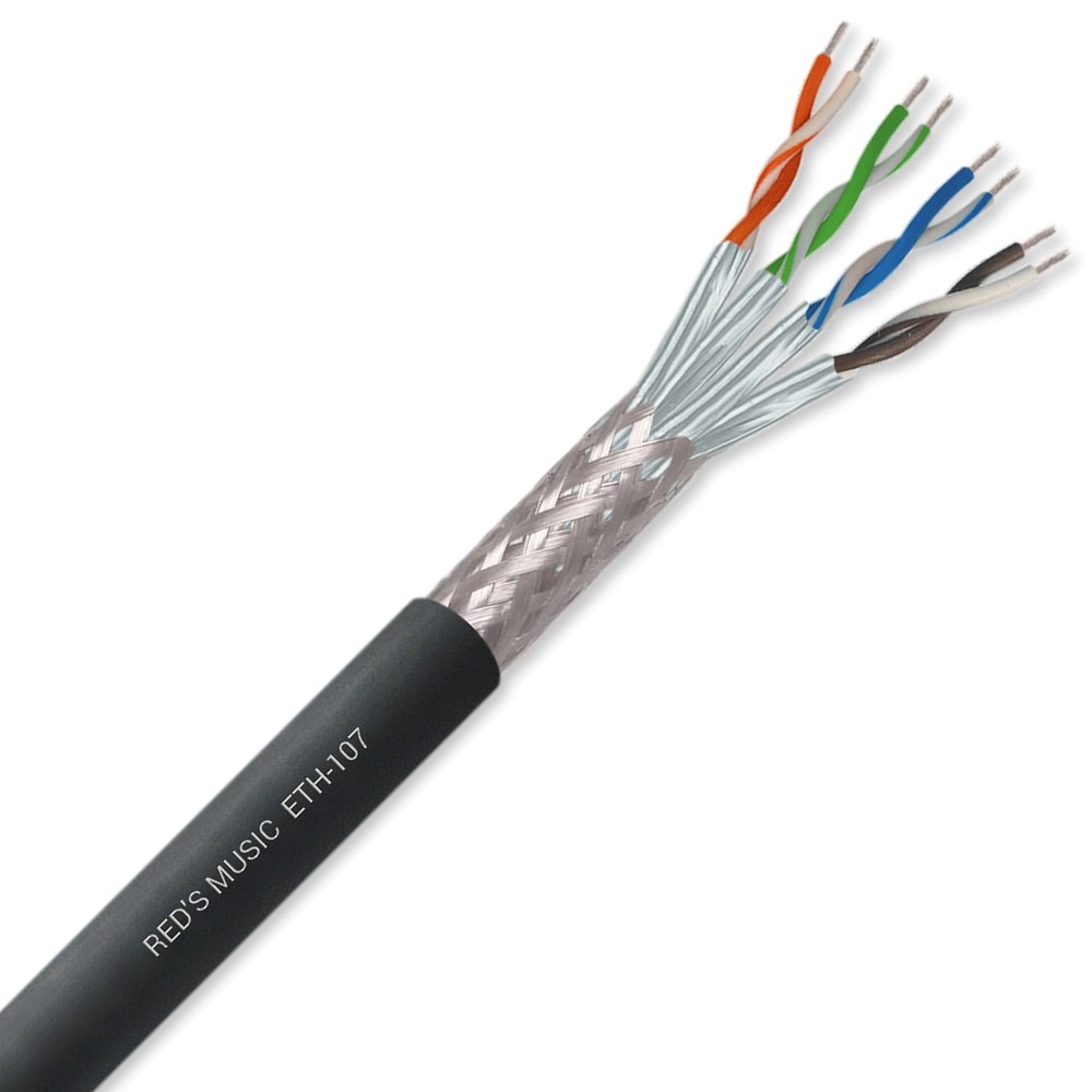 Kabel cyfrowy S/FTP Cat.7 600MHz Mobilny 4x2x0,18mm² REDS MUSIC ETH-107 — cena za 1 m