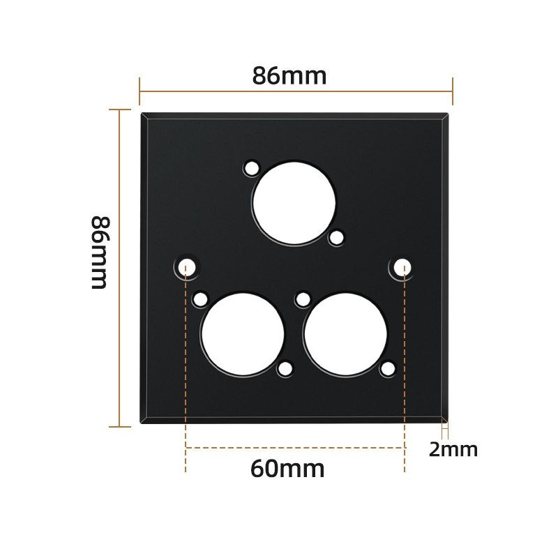 Panel montażowy Teriux TWP-3-BK
