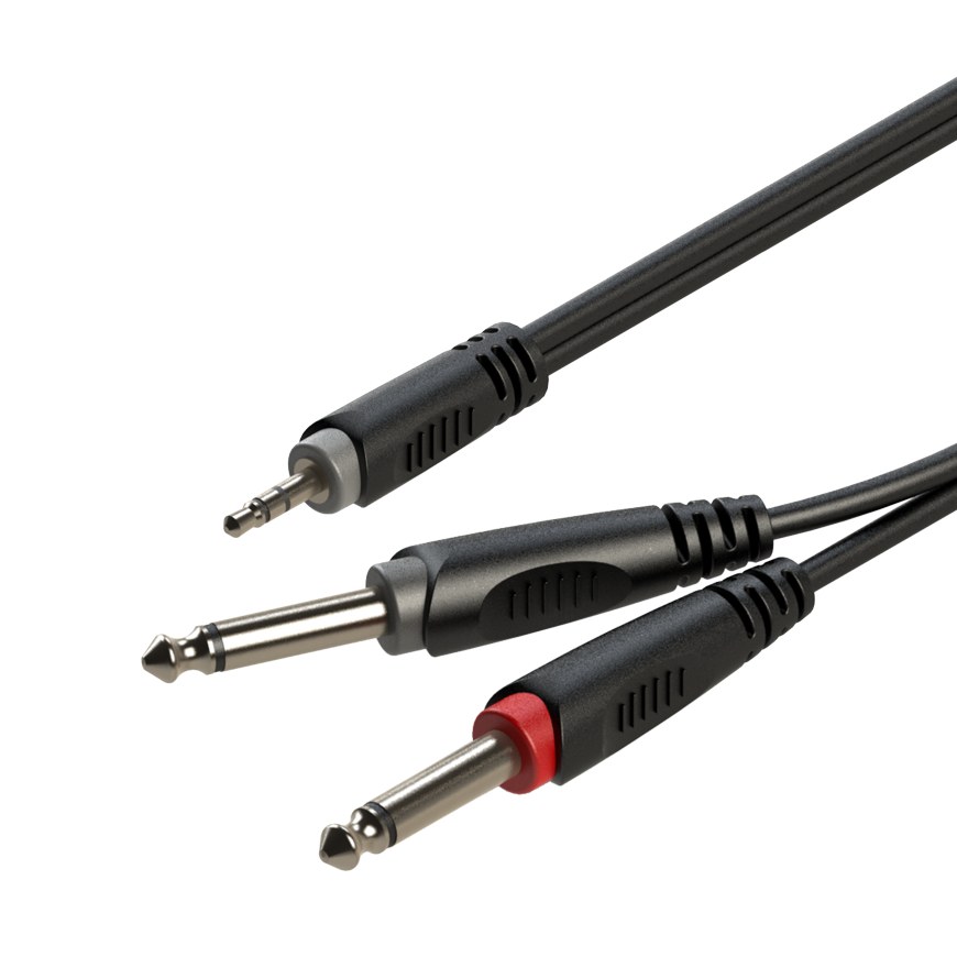 Kabel audio Jack 3.5 stereo / 2 x Jack 6.3 mono 6m Roxtone SAYC130L6