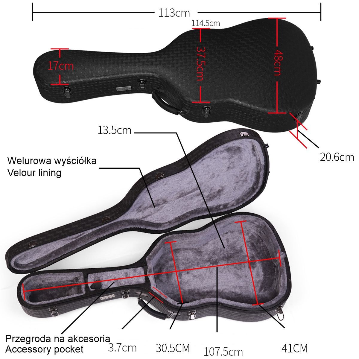 Futerał na gitarę akustyczną Hard Bag GB-85