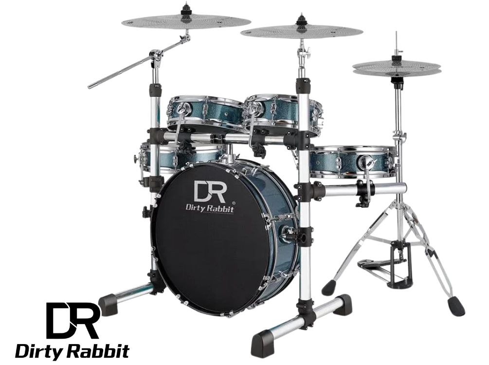 Przenośny zestaw perkusyjny Dirty Rabbit TDB-200-Blue