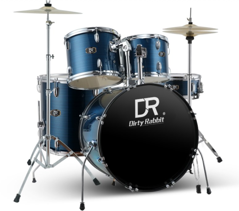 Zestaw perkusyjny Dirty Rabbit Q900-Brushed Blue
