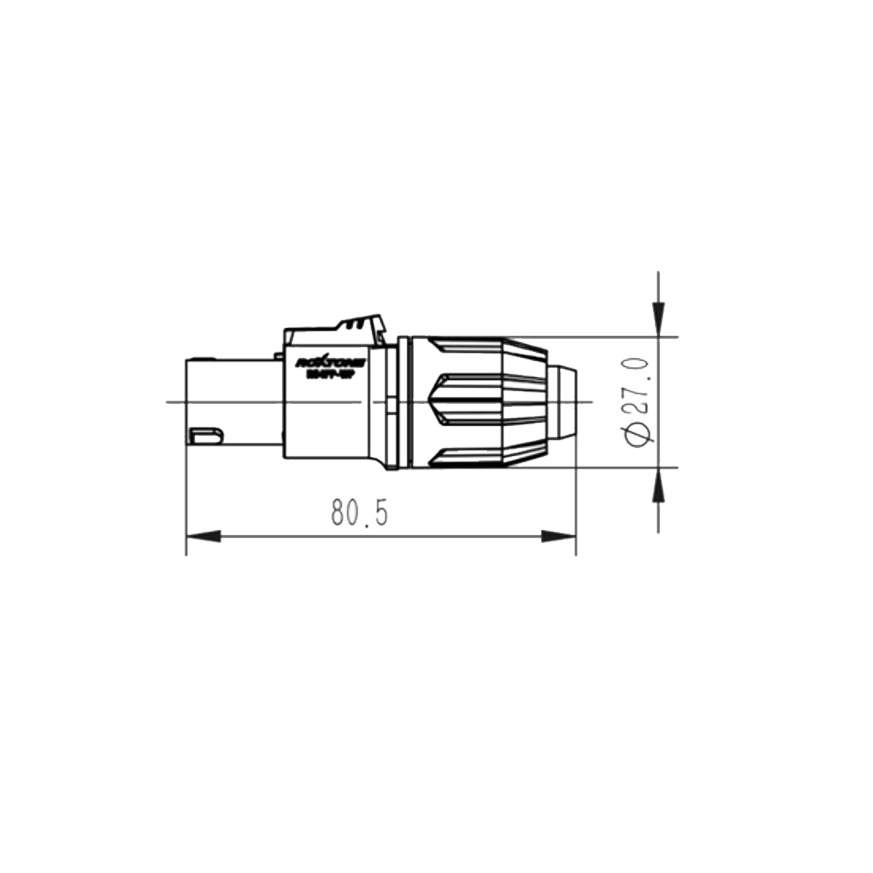 Wtyk głośnikowy 4-pin IP66 Roxtone RS4FP-WP-GY