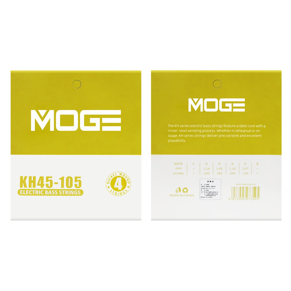 Struny do gitary basowej MOGE KH45-105