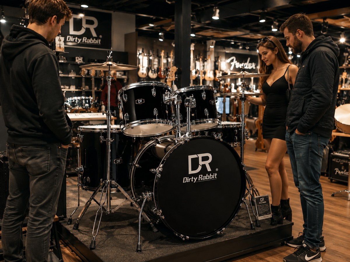 Zestaw perkusyjny Dirty Rabbit Q900-Black