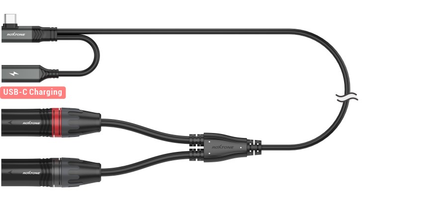 Dwukanałowy symetryczny kabel audio USB Roxtone RA3B-TC2XM
