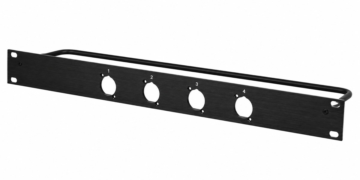 Patch panel RACK 19" 1U na 4 gniazda typu D Kera Audio 1U-4D