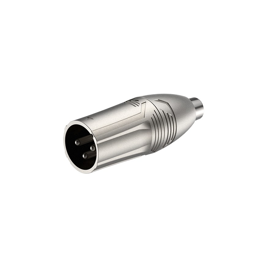 Redukcja przejściówka wtyk XLR męski do gniazdo RCA (chinch) Roxtone RA2XMPF