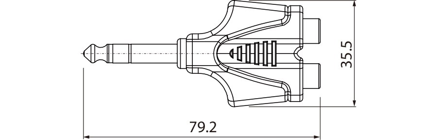Redukcja przejściówka wtyku 1 x 6.3mm stereo do 2 x RCA żeńska Roxtone RPAN330