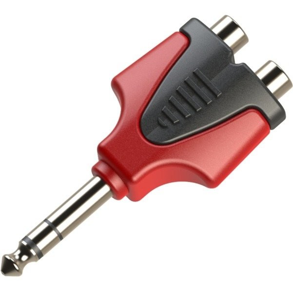 Redukcja przejściówka wtyku 1 x 6.3mm stereo do 2 x RCA żeńska Roxtone RPAN330