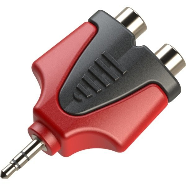 Redukcja przejściówka wtyku 1 x 3.5mm stereo do 2 x RCA żeńska Roxtone RPAN350