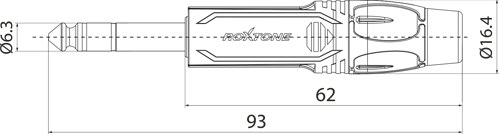 Wtyk typu Jack 6.3 stereo Roxtone RJ3P-NN