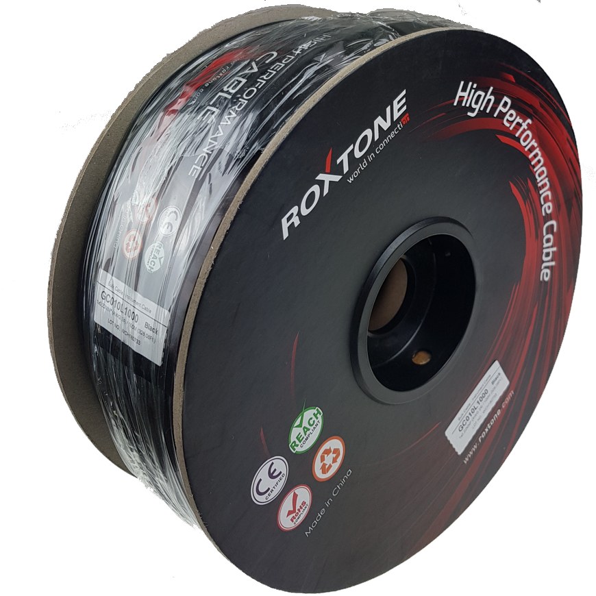 Kabel instrumentalny Roxtone GC010-100m-BK — cena za 1 m