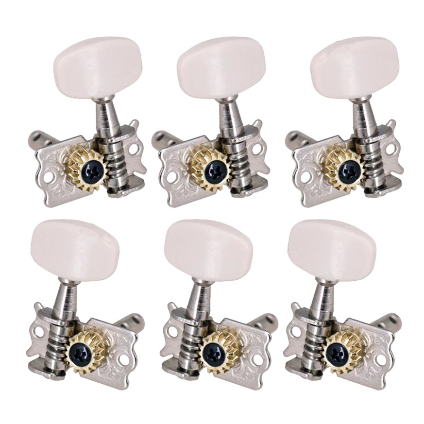 Klucze do gitary akustycznej Kera Audio FTSK-3R3L/WH (3+3)