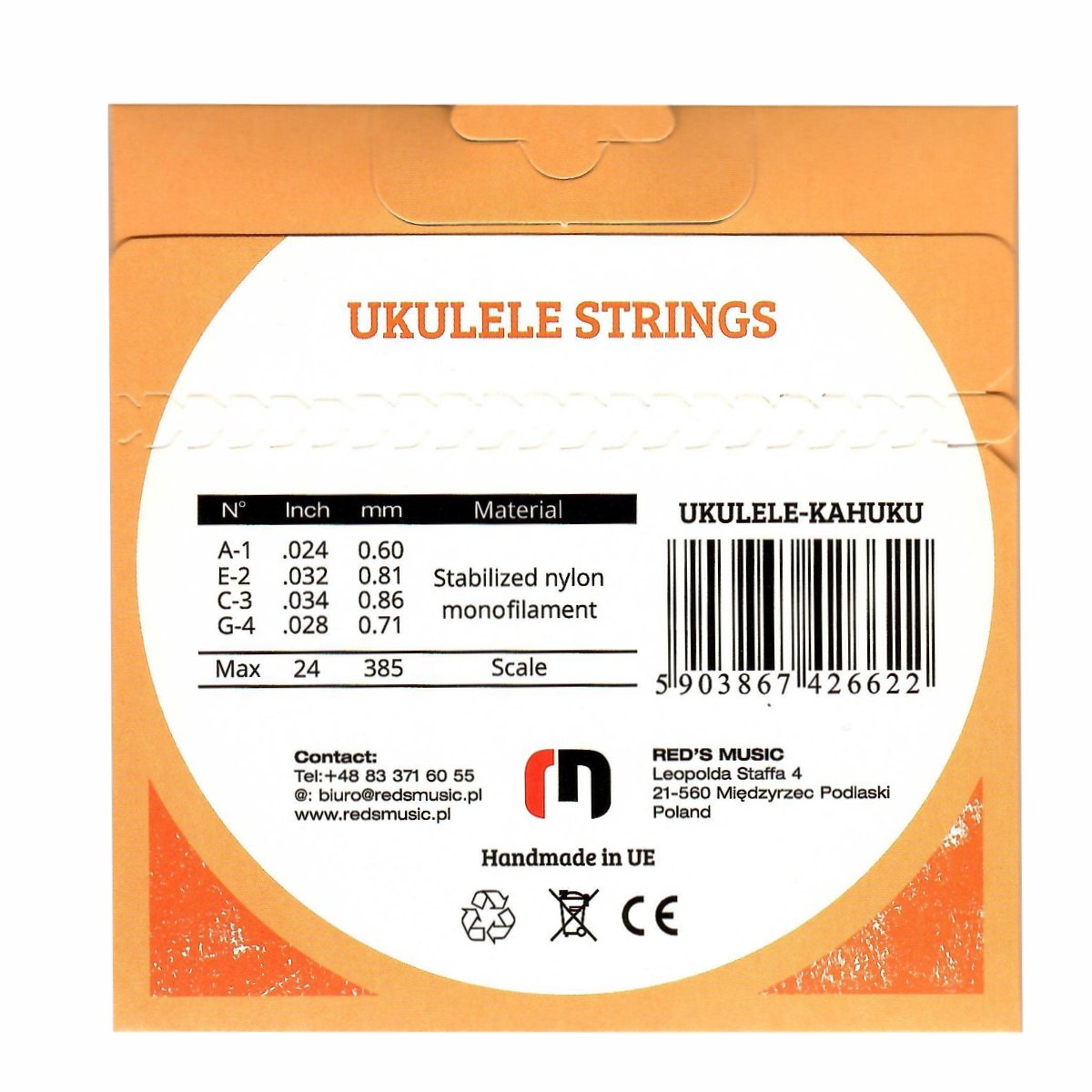 Struny do ukulele KAHUKU