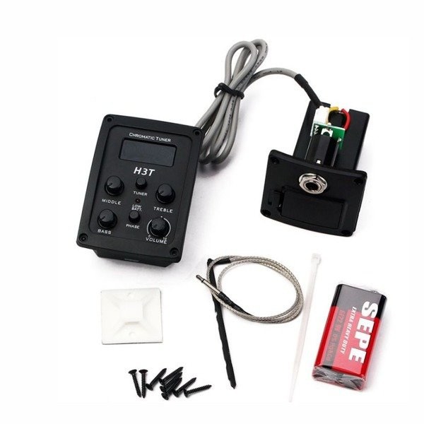 Pickup aktywny do gitary z tunerem chromatycznym zestaw Kera Audio H3T