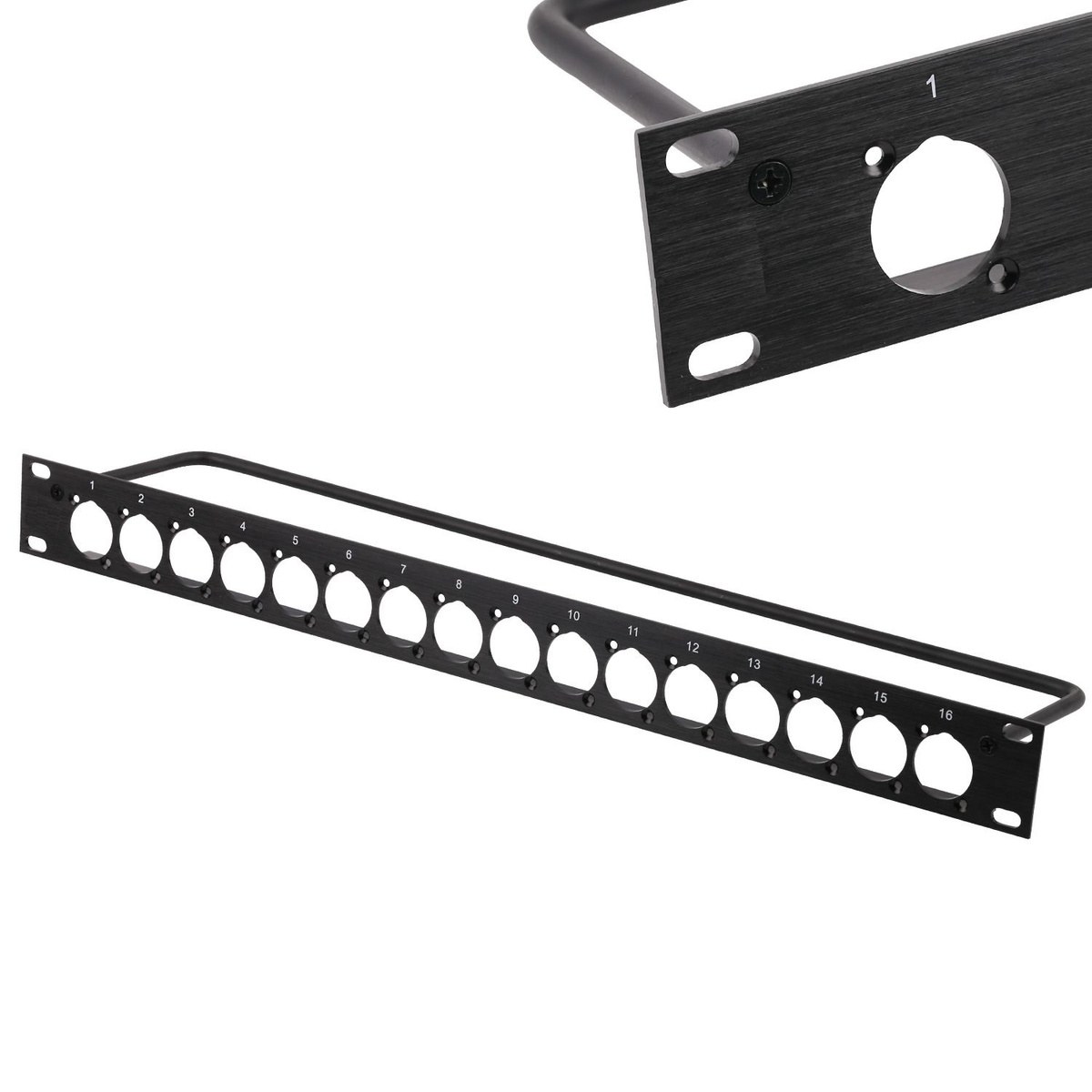 Patch panel RACK 19" 1U na 16 gniazd typu D Kera Audio 1U-16D