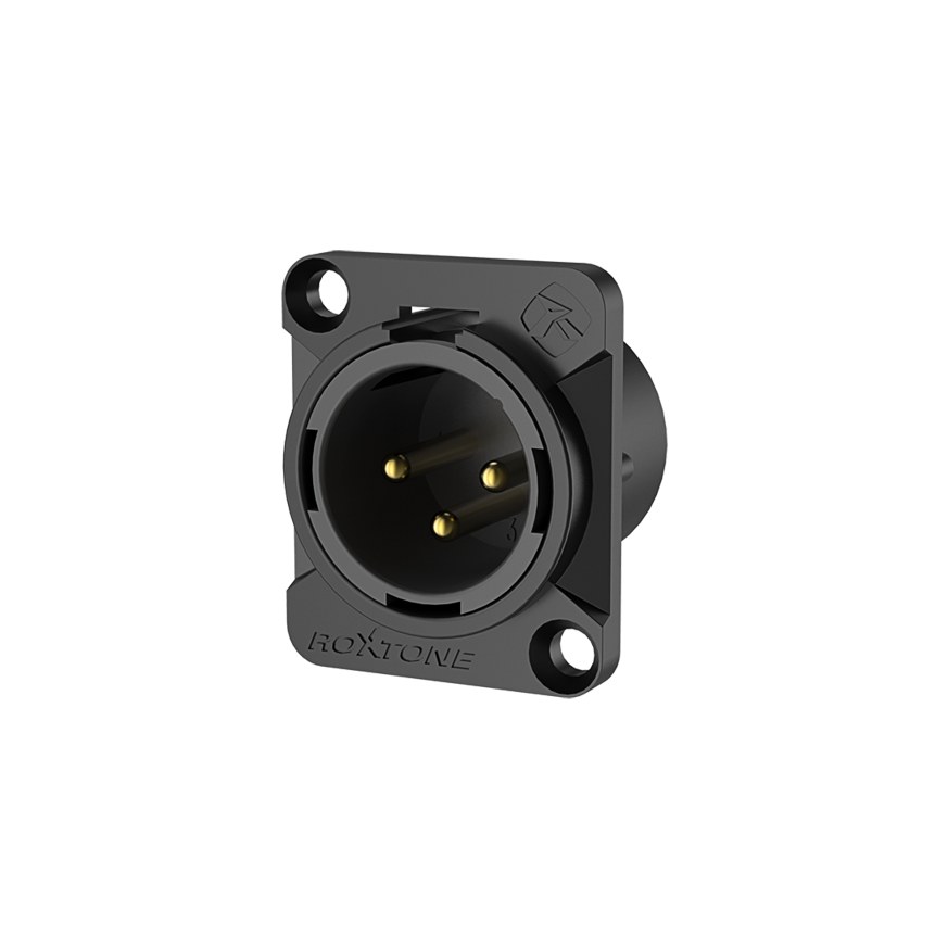 Gniazdo XLR tablicowe panelowe Roxtone RX3MD-BG