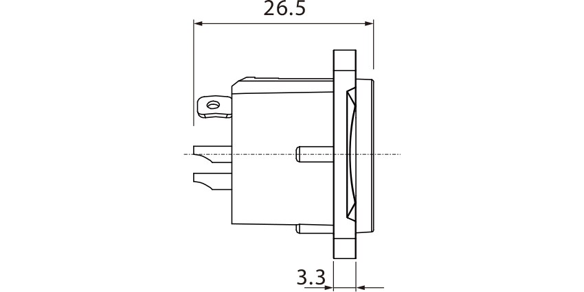 Gniazdo XLR tablicowe panelowe Roxtone RX3MD-BG