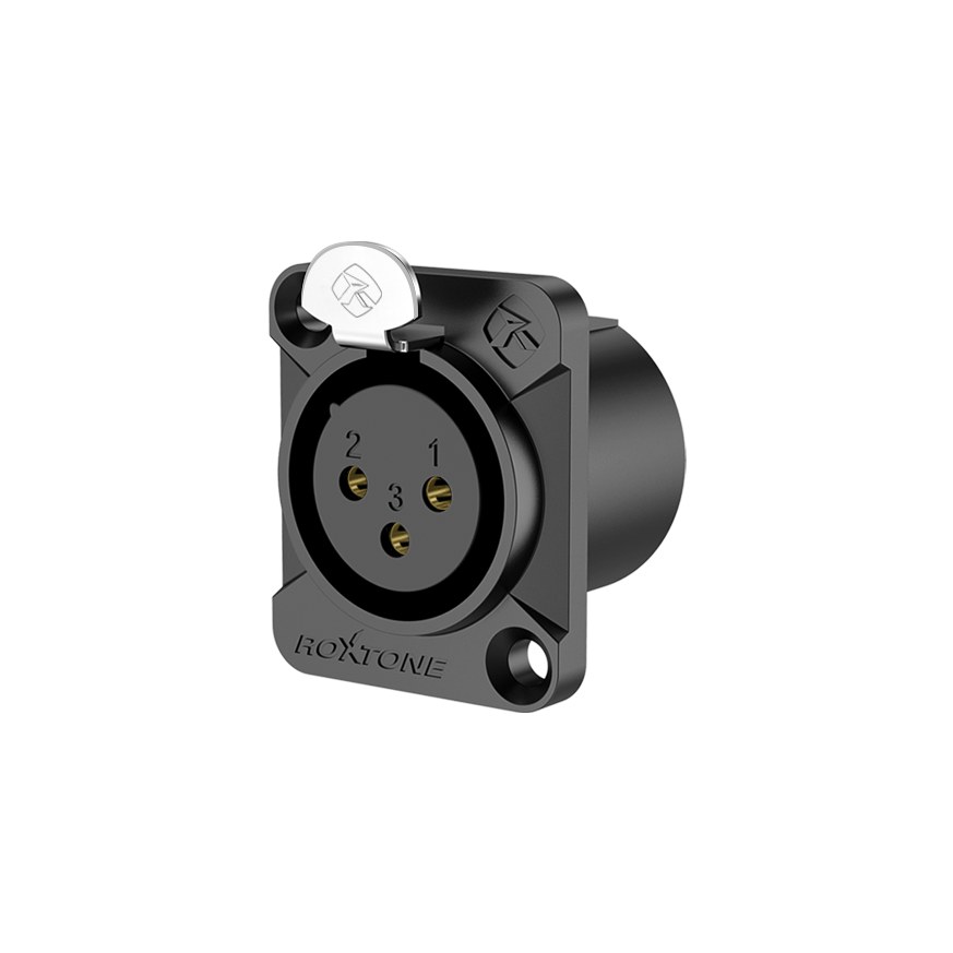 Gniazdo XLR tablicowe panelowe Roxtone RX3FD-BG