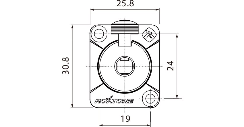 Gniazdo panelowe typu Jack 6.3mm stereo Roxtone RJ3FD-BT