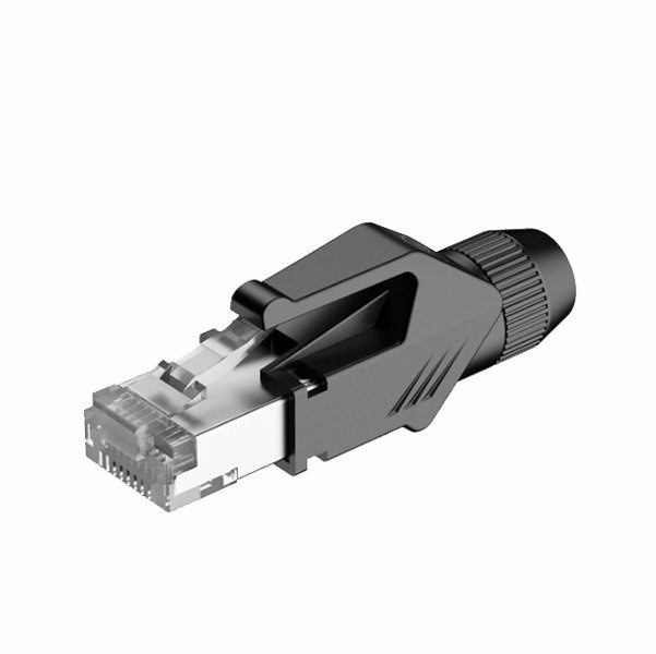 Wtyk typu RJ45 z osłoną Roxtone RJ45C5E-PH-BK