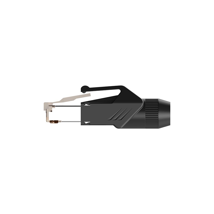 Wtyk typu RJ45 z osłoną Roxtone RJ45C5E-PH-BK
