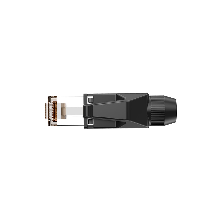 Wtyk typu RJ45 z osłoną Roxtone RJ45C5E-PH-BK