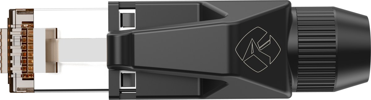 Wtyk typu RJ45 z osłoną Roxtone RJ45C5E-PH-BK