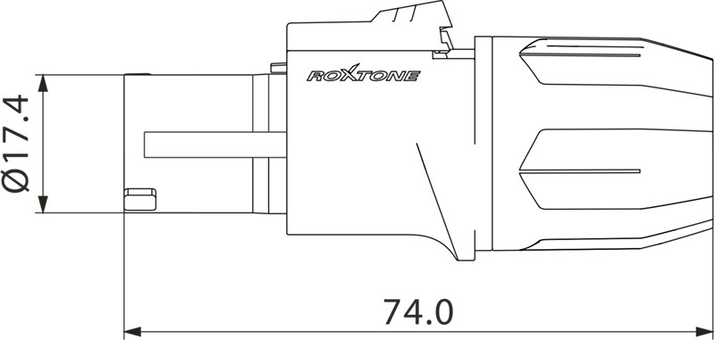 Wtyk głośnikowy 4-pin wersja heavy duty Roxtone RS4FP-HD-YL