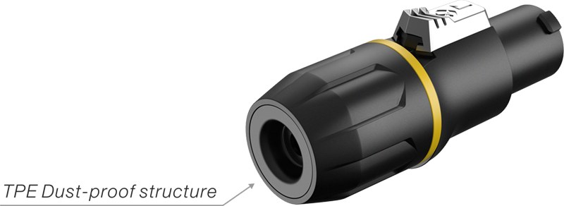 Wtyk głośnikowy 4-pin wersja heavy duty Roxtone RS4FP-HD-YL
