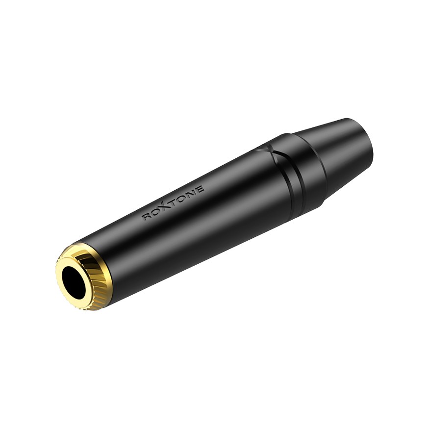 Gniazdo Jack stereo 6.3mm na kabel Roxtone RJ3FPP-BG