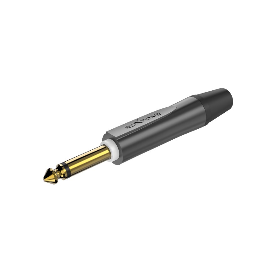 Wtyk typu Jack 6.3mm mono Roxtone z wyłącznikiem PJ2X-GG-PURE