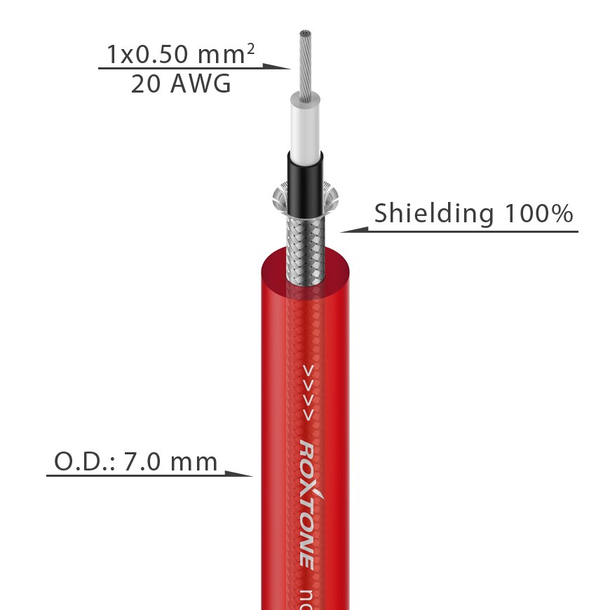 Kabel instrumentalny Roxtone TGJJ100L5 TRD