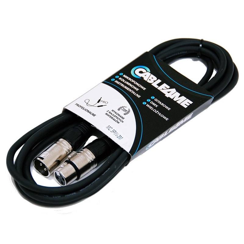 CABLE4ME — przewód mikrofonowy XLR/XLR 3 m
