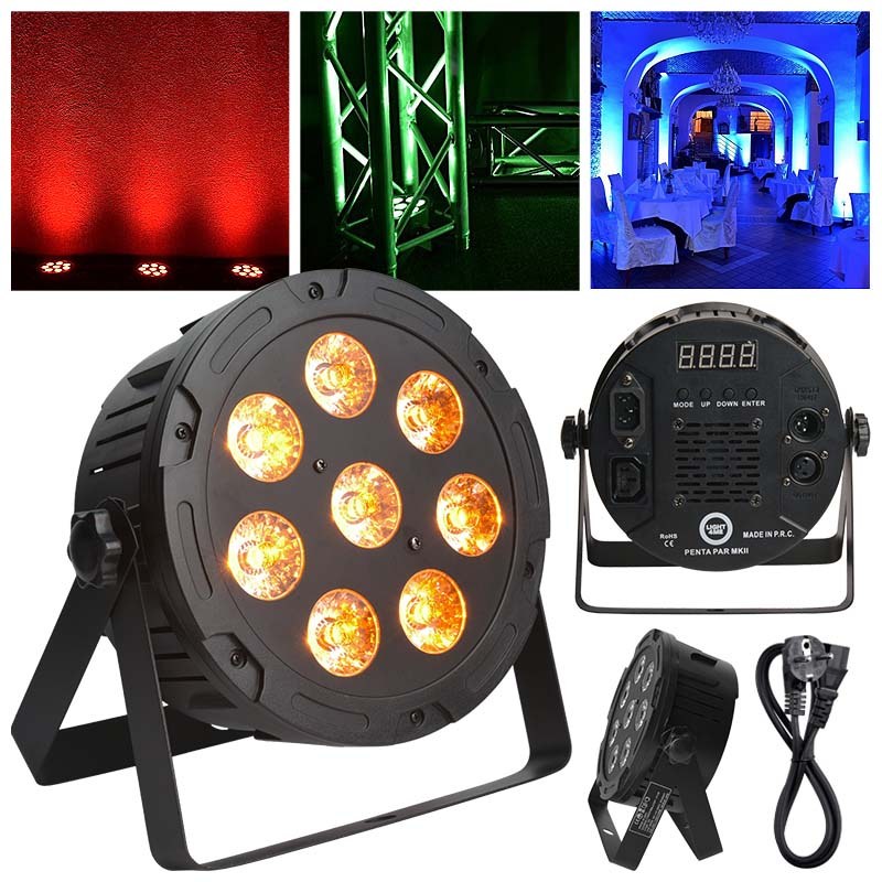 LIGHT4ME PENTA PAR 8x12W MKII RGBWA LED slim