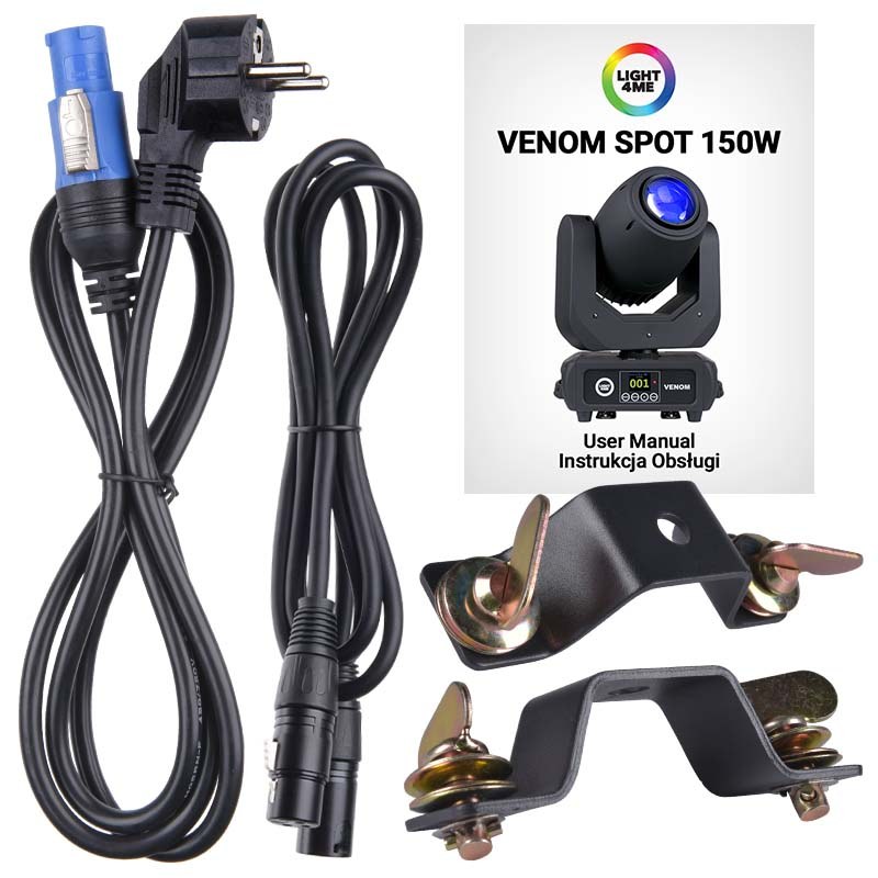 LIGHT4ME VENOM SPOT 150W głowica ruchoma LED oświetlenie estradowe