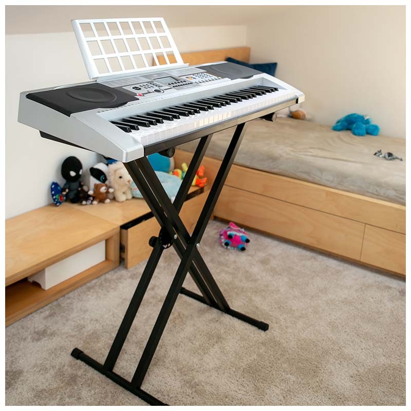 NN X4 statyw klawiszowy pod keyboard pianino cyfrowe krzyżowy składany podwójny