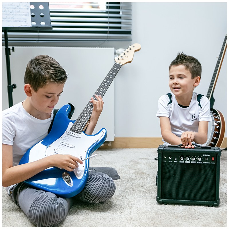 NN EG SET BK zestaw gitarowy gitara elektryczna stratocaster