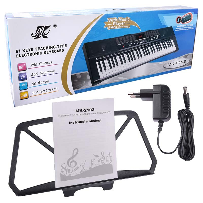 MK 2102 KEYBOARD klawisze organy dla dzieci do nauki gry USB MP3
