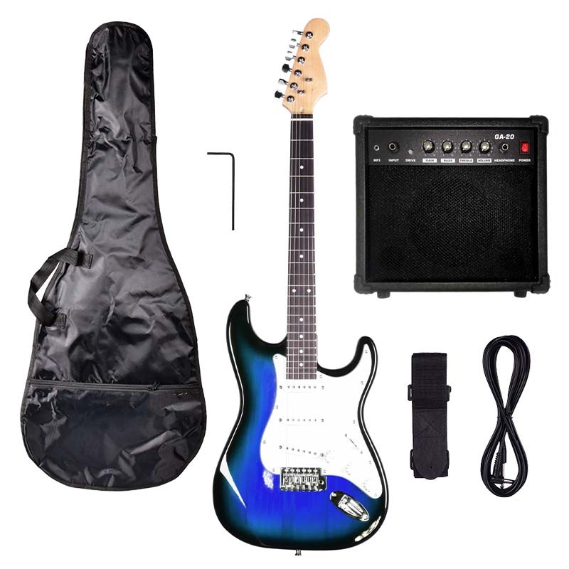 NN EG SET BLU zestaw gitarowy gitara elektryczna stratocaster