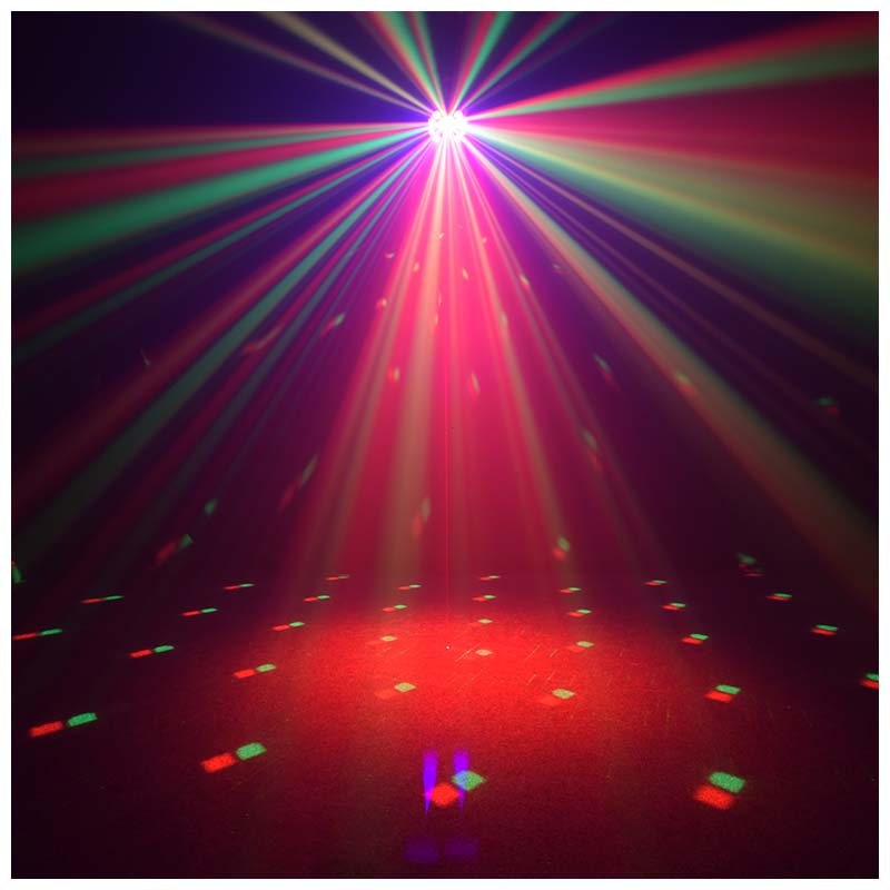 LIGHT4ME TURBO FLOWER efekt disco LED PAR UV kula laser stroboskop
