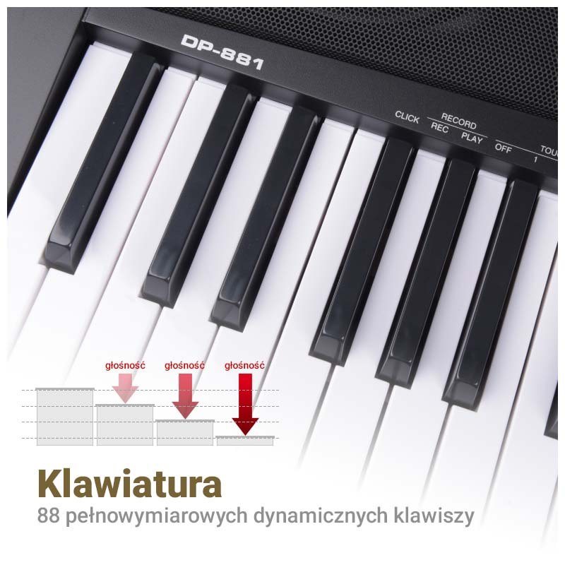 MK WP 881 pianino cyfrowe ze statywem drewnianym