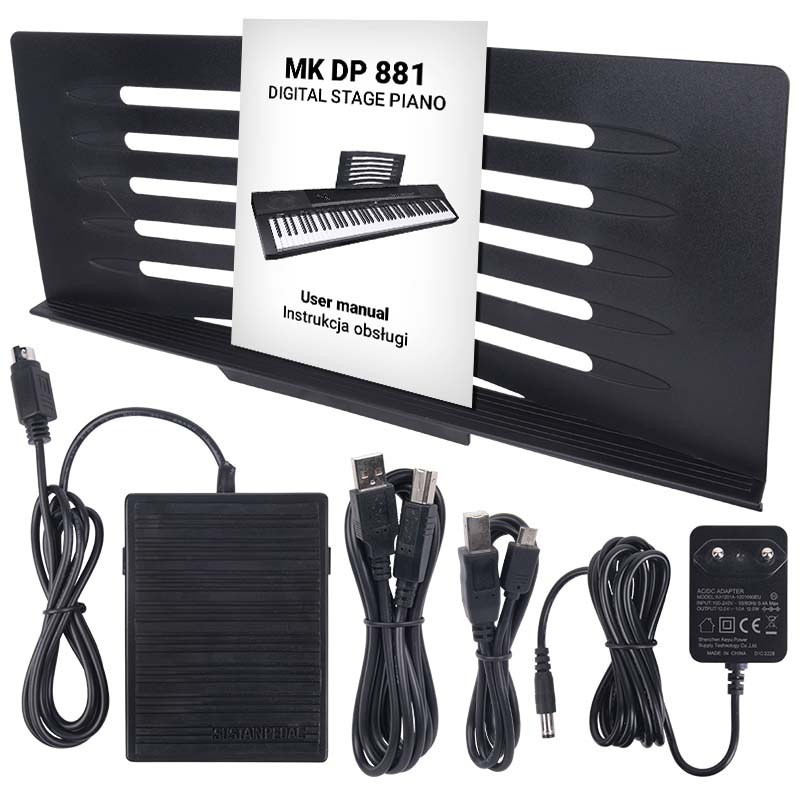 MK WP 881 pianino cyfrowe ze statywem drewnianym