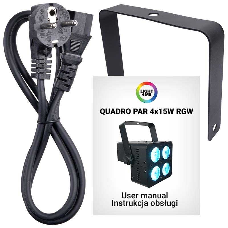 LIGHT4ME QUADRO PAR 4x15W RGBW reflektor sceniczny LED