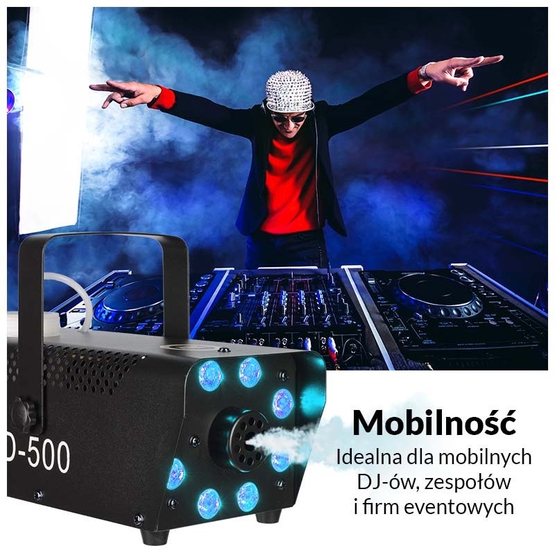 LIGHT4ME FOG 500 LED wytwornica dymu mgły na pilota